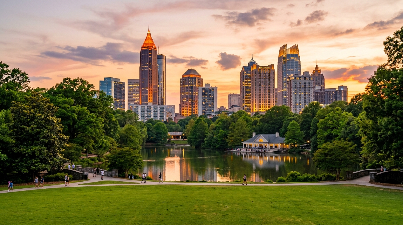 Atlanta, GA real estate and skyline