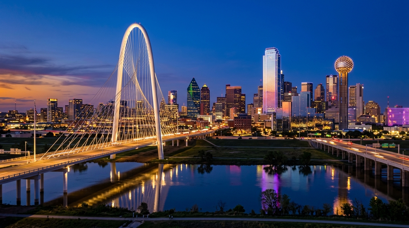 Dallas, TX real estate and skyline