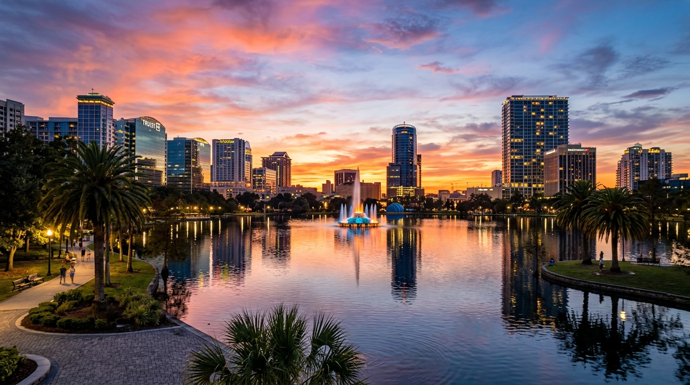 Orlando, FL real estate and skyline