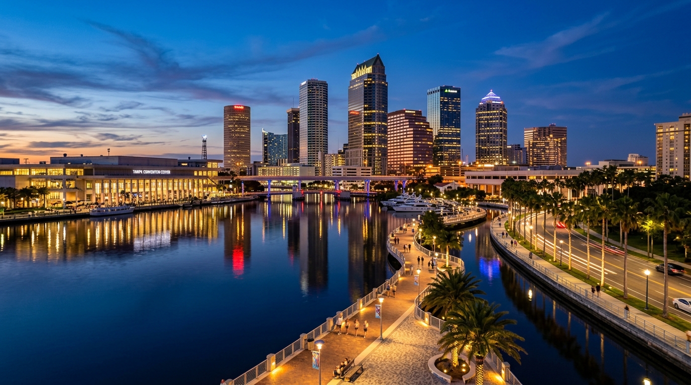 Tampa, FL real estate and skyline